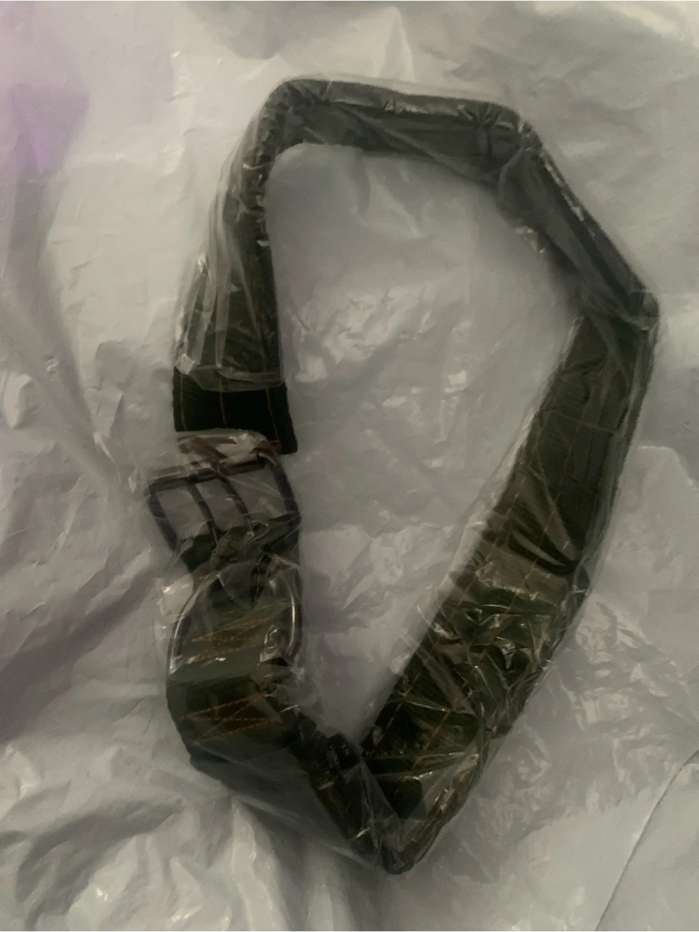 Dog collar with Double Ring Buckle - green